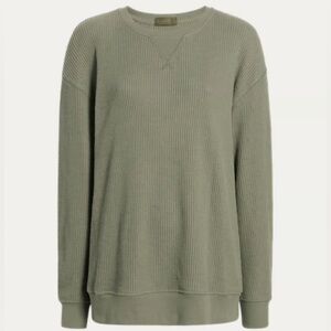 Nuuds Waffle Knit Long Sleeve Unisex Relaxed Fit Semi Oversized Size Medium